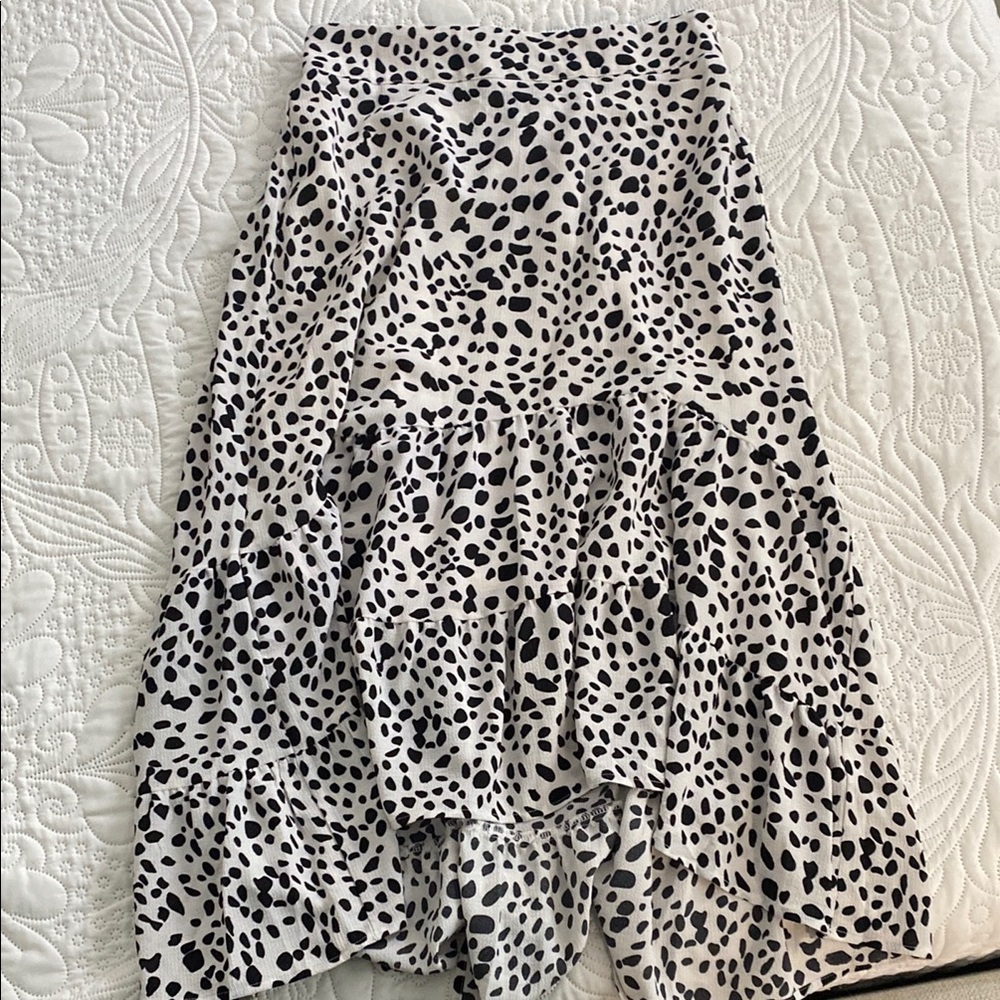 Black and White Polka Dot Skirt